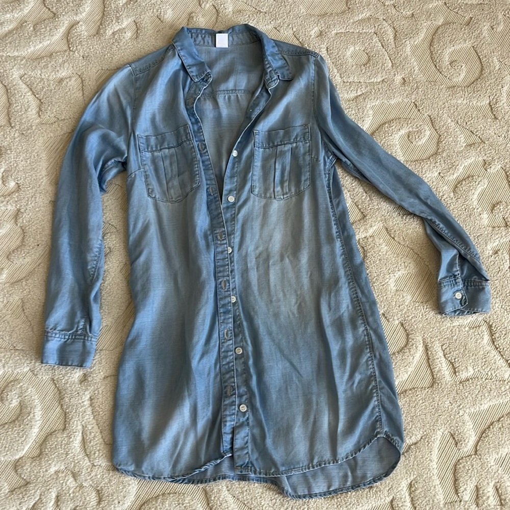 Denim shirt dress